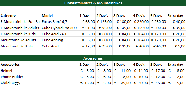 Pricelist EN 2026